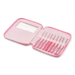 LindeHobby Set di Uncinetti, Rosa, 9 dimensioni