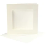 Carte passepartout con busta, 12,5x12,5 cm, 13,5x13,5 cm