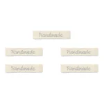LindeHobby Handmade Etichetta, Lungo Naturale, Argento, Magnolia Script
