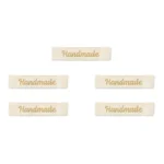 LindeHobby Handmade Etichetta, Lungo Naturale, Oro, Magnolia Script