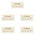 LindeHobby Handmade Con Taglie Etichetta (6 cm x 3 cm), 5 pezzi Taglie adulto