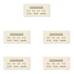 LindeHobby Handmade Con Taglie Etichetta (6 cm x 3 cm), 5 pezzi Taglie neonato