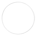 HobbyArts Anello in Metallo per Mobiles e Acchiappasogni, Bianco, 1 pz 30 cm