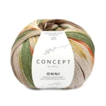 Katia Concept Onni Socks 400 Marrone-Rosso Ruggine-Giallo Ocra