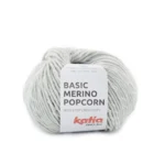 Katia Basic Merino Popcorn 104 Grigio chiaro-bianco