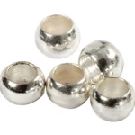 Perline Schiacciate Ø2 mm, 100 pz. placcate in argento