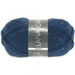 Lana Grossa Meilenweit 100 Tweed 128 Blu petrolio scuro