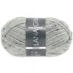 Lana Grossa Meilenweit 100 Tweed 110 Grigio melange