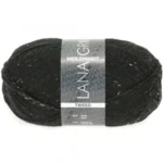 Lana Grossa Meilenweit 100 Tweed 126 Nero