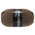 Lana Grossa Meilenweit 100 Tweed 184 Marrone scuro