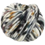 Lana Grossa Confetti 201 Bianco/Grigio chiaro/Grigio scuro/Grigio/Marrone kaki/Verde grigio