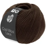Lana Grossa Cool Wool Lace 57 Marrone nero