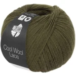 Lana Grossa Cool Wool Lace 70 Verde marrone