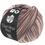 Lana Grossa Cool Wool Print 845 Greige/Beige/Malva/Tortora/Marrone grigio