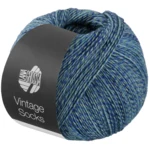 Lana Grossa Vintage Socks 1014 Blu navy/turchese/grigio/blu notte melangiato
