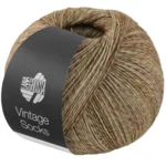 Lana Grossa Vintage Socks 1013 Kaki/beige chiaro/verde tenue/marrone melangiato