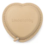 LindeHobby Metro a Nastro Retrattile, PU-Pelle, Cuore, 150 cm Albicocca