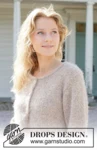 257-3 Almond Butter Cardigan by DROPS Design
