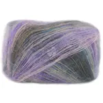 Lana Grossa Cottonhair 104 Ocra/grigio chiaro/viola/rosé/jeans/antracite