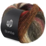 Lana Grossa Bomba 08 Mattone-/rosso grigiastro/marrone grigiastro/antracite/grigio scuro/oliva/verde grigiastro