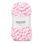LindeHobby Fuzzy Chenille Print 04 Granelli rosa