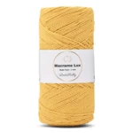 LindeHobby Macrame Lux, Corda per macramè, 1 mm 07 Giallo