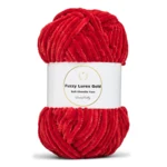 LindeHobby Fuzzy Chenille Gold Lurex 27 Rubino