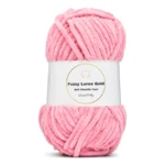 LindeHobby Fuzzy Chenille Gold Lurex 14 Rosa scuro