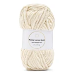 LindeHobby Fuzzy Chenille Gold Lurex 10 Crema (beige chiaro)