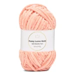 LindeHobby Fuzzy Chenille Gold Lurex 06 Salmone