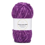 LindeHobby Fuzzy Chenille Gold Lurex 40 Viola