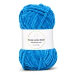 LindeHobby Fuzzy Chenille Gold Lurex 30 Azzurro cielo