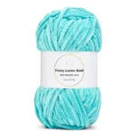 LindeHobby Fuzzy Chenille Gold Lurex 13 Turchese scuro