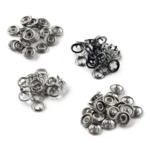 LindeHobby Bottoni a Pressione, 20 pezzi, 9.5 mm Nero