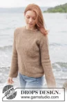 262-30 Hazelnut Harmony Sweater by DROPS Design